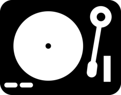 Disc Jockey Digital Controllers Contour Svg Vector, Free Vectors File